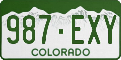 CO license plate 987EXY
