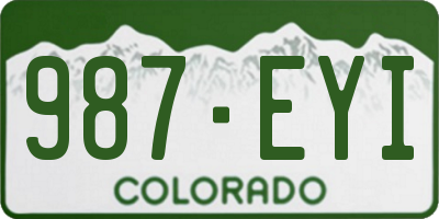 CO license plate 987EYI