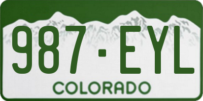 CO license plate 987EYL