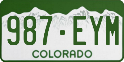CO license plate 987EYM