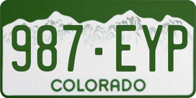 CO license plate 987EYP