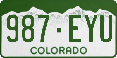 CO license plate 987EYU