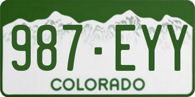 CO license plate 987EYY