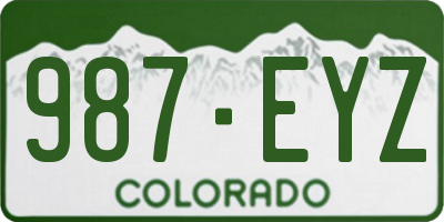 CO license plate 987EYZ