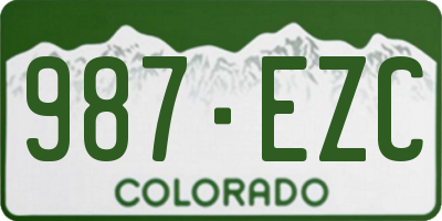 CO license plate 987EZC