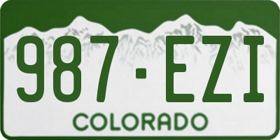 CO license plate 987EZI