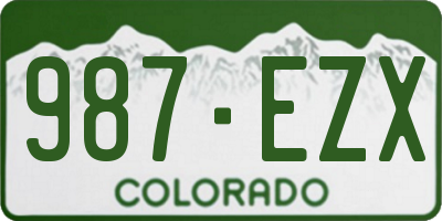CO license plate 987EZX