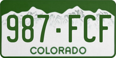 CO license plate 987FCF