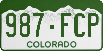 CO license plate 987FCP