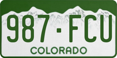 CO license plate 987FCU