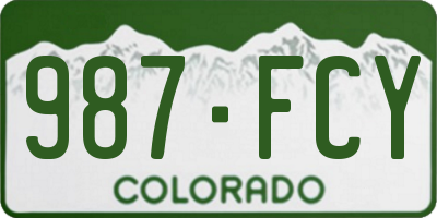 CO license plate 987FCY