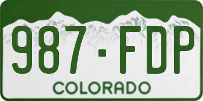 CO license plate 987FDP