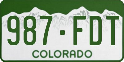 CO license plate 987FDT