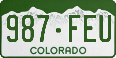 CO license plate 987FEU