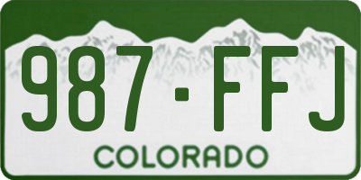 CO license plate 987FFJ