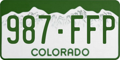 CO license plate 987FFP