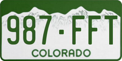 CO license plate 987FFT