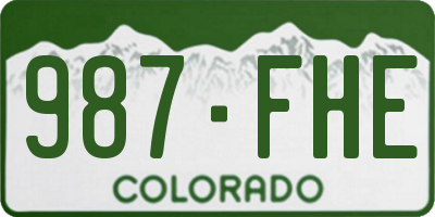 CO license plate 987FHE