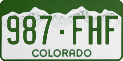 CO license plate 987FHF