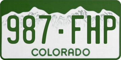 CO license plate 987FHP