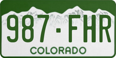 CO license plate 987FHR