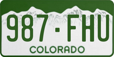 CO license plate 987FHU