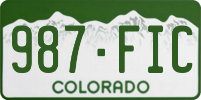 CO license plate 987FIC