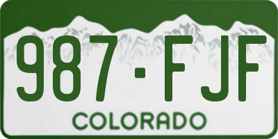 CO license plate 987FJF