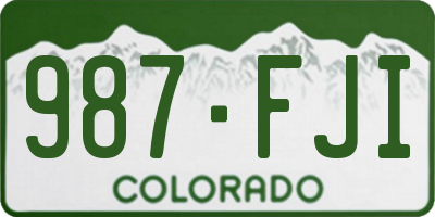 CO license plate 987FJI