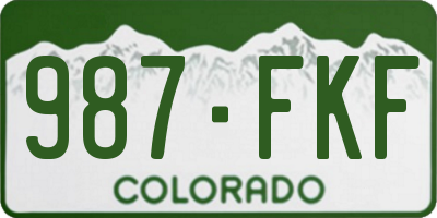 CO license plate 987FKF