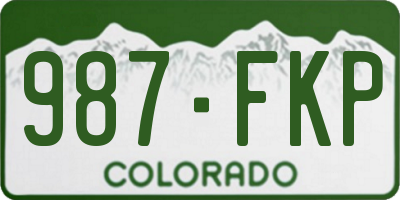 CO license plate 987FKP