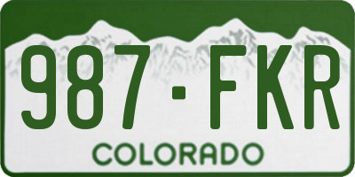 CO license plate 987FKR