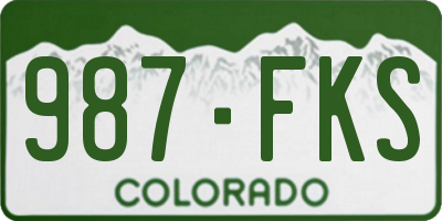 CO license plate 987FKS
