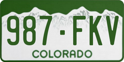 CO license plate 987FKV