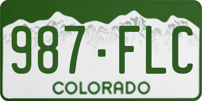 CO license plate 987FLC