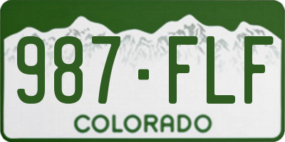 CO license plate 987FLF