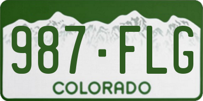 CO license plate 987FLG