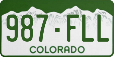 CO license plate 987FLL