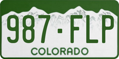 CO license plate 987FLP