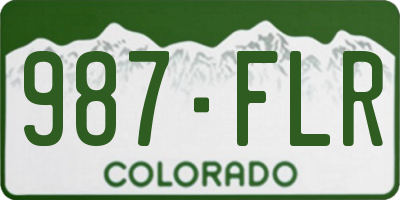 CO license plate 987FLR