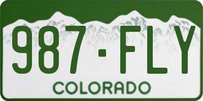 CO license plate 987FLY