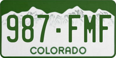 CO license plate 987FMF