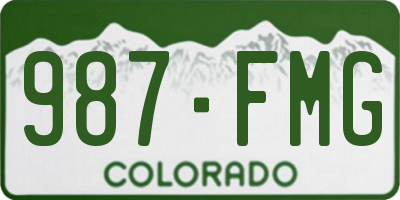 CO license plate 987FMG