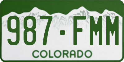 CO license plate 987FMM