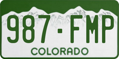 CO license plate 987FMP
