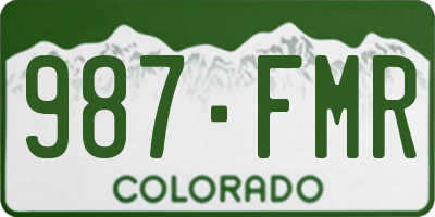 CO license plate 987FMR