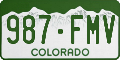 CO license plate 987FMV