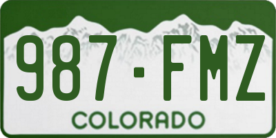 CO license plate 987FMZ