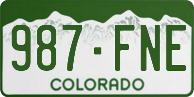 CO license plate 987FNE