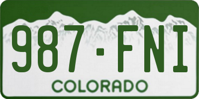 CO license plate 987FNI
